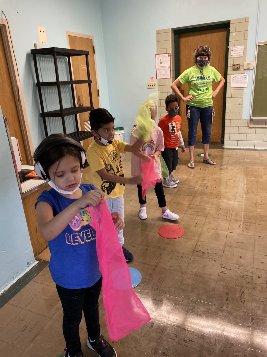 Mr. Suras P.E class, fun with scarves