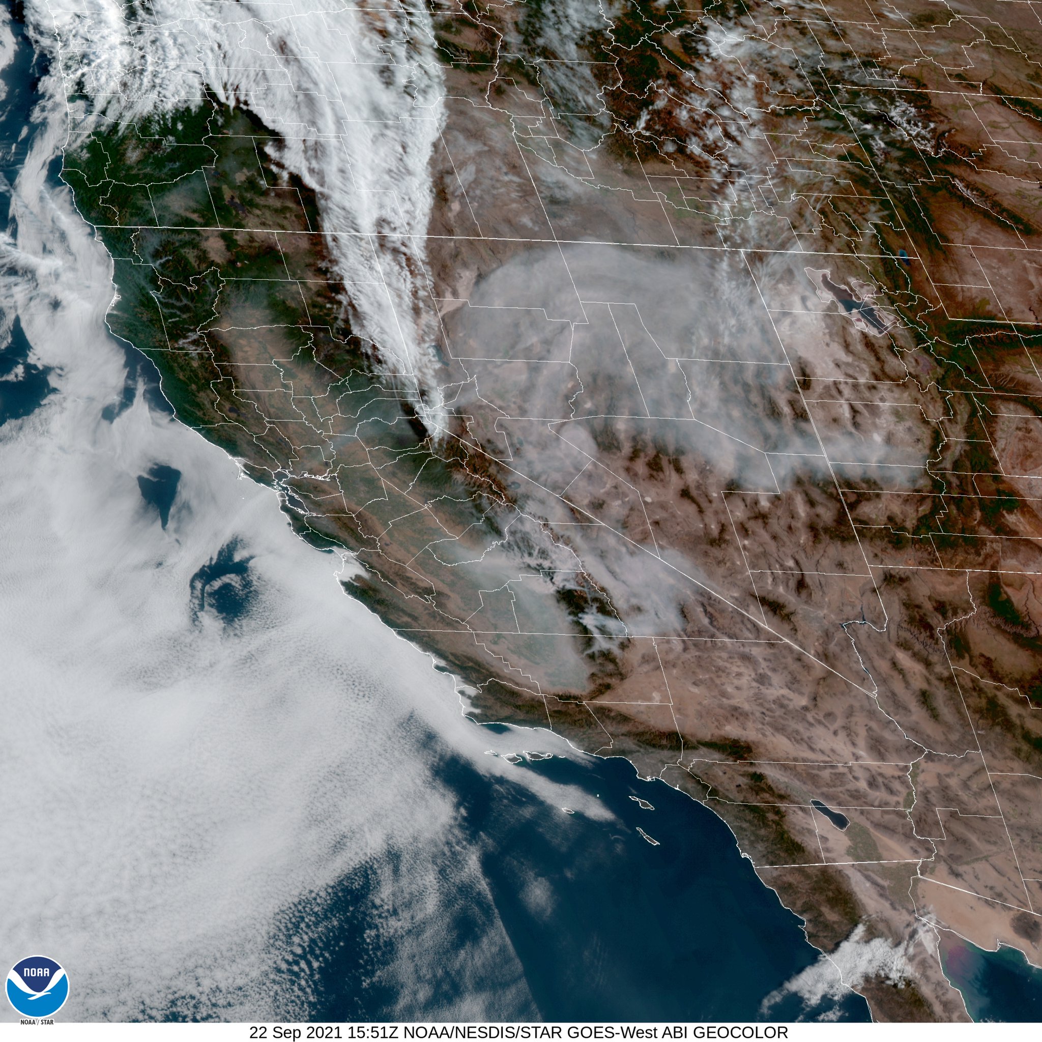 NWS Hanford on Twitter "Current Geocolor satellite imagery shows smoke