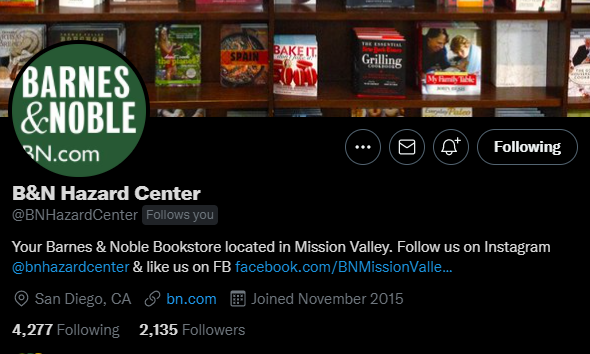 nookBN's tweet photo. I have just learned about @BNHazardCenter, which is the name of a store's location, and not a facility where we store books that explode on impact. https://t.co/IiyrzPFfXn