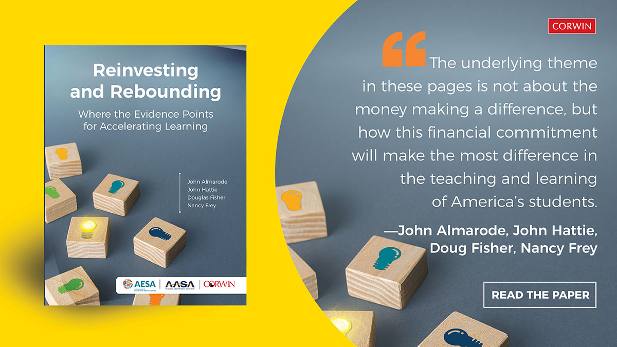 CorwinPress's tweet image. Transitioning from distance learning back to in-person can create new challenges. Read our paper to see 6 recommendations @ ow.ly/K8MF50FgaCO #learningrecovery #backtoschool #inperson