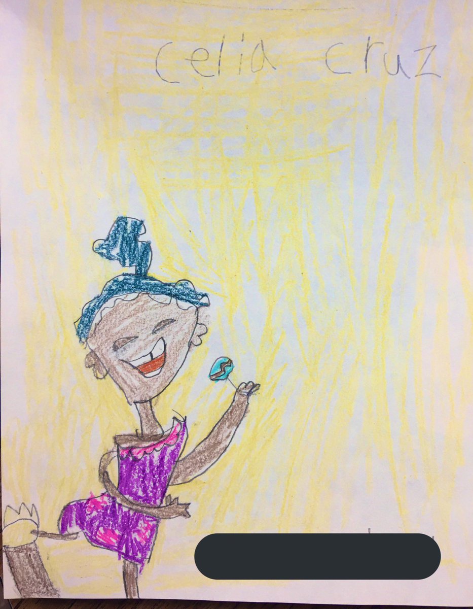 claribel716's tweet photo. Drawings created by 3rd grade Ss in a #duallanguage program learning about the Queen of Salsa, Celia Cruz 🎤 🎶 #HispanicHeritageMonth #LatinxHeritageMonth #DontStopDrawing https://t.co/WgjEaIJ4cB