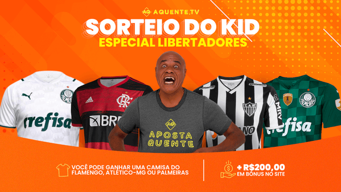 🍆 O Kid Bengala endoidou! J&aacute; que temos 3 times Brasileiros nas semi-finais da #Libertadores vai ter sorteio<a href="/tag/libertadores"class="tags"><span>#libertadores</span></a>