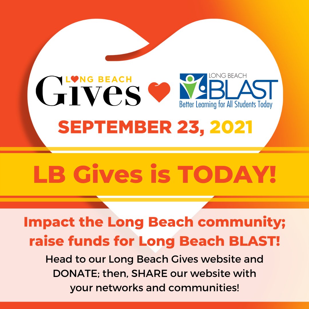 TODAY is Long Beach Gives Day!
We invite you to help us reach our goal to support our mission of mentoring, inspiring, and empowering at-promise youth in Long Beach.
Head to our Long Beach Gives website at donate.longbeachgives.org/long-beach-bla… and click the “Donate” button!
<a href="/LongBeachGives/">Long Beach Gives</a>