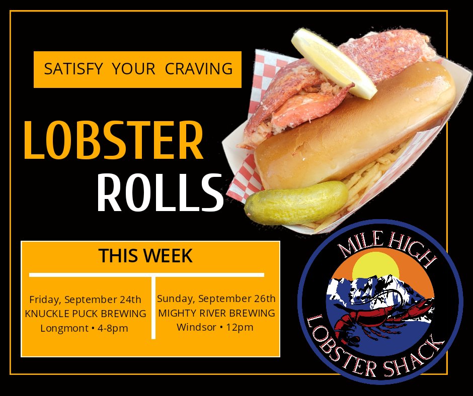 Craving lobster rolls???
Here is where you can find us!
FRIDAY @knucklepuckbrewing 
SUNDAY @mightyriverbrewing 

#lobster #foodlove #weekendiscoming #treatyoself #claws #delicious
#nocoeats