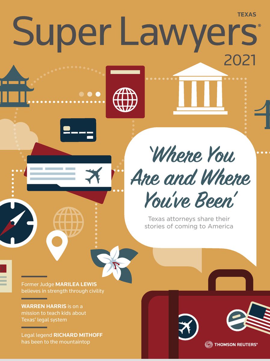 Congrats to all partners in the firm for being recognized by Thomson Reuters as a 2021 Texas Super Lawyer! @FTCAATTY <a href="/Txtriallawyer/">Jamal Alsaffar</a> <a href="/fedtrial/">Tom Jacob</a> <a href="/foodiethenew40/">Michelle Cheng</a>
