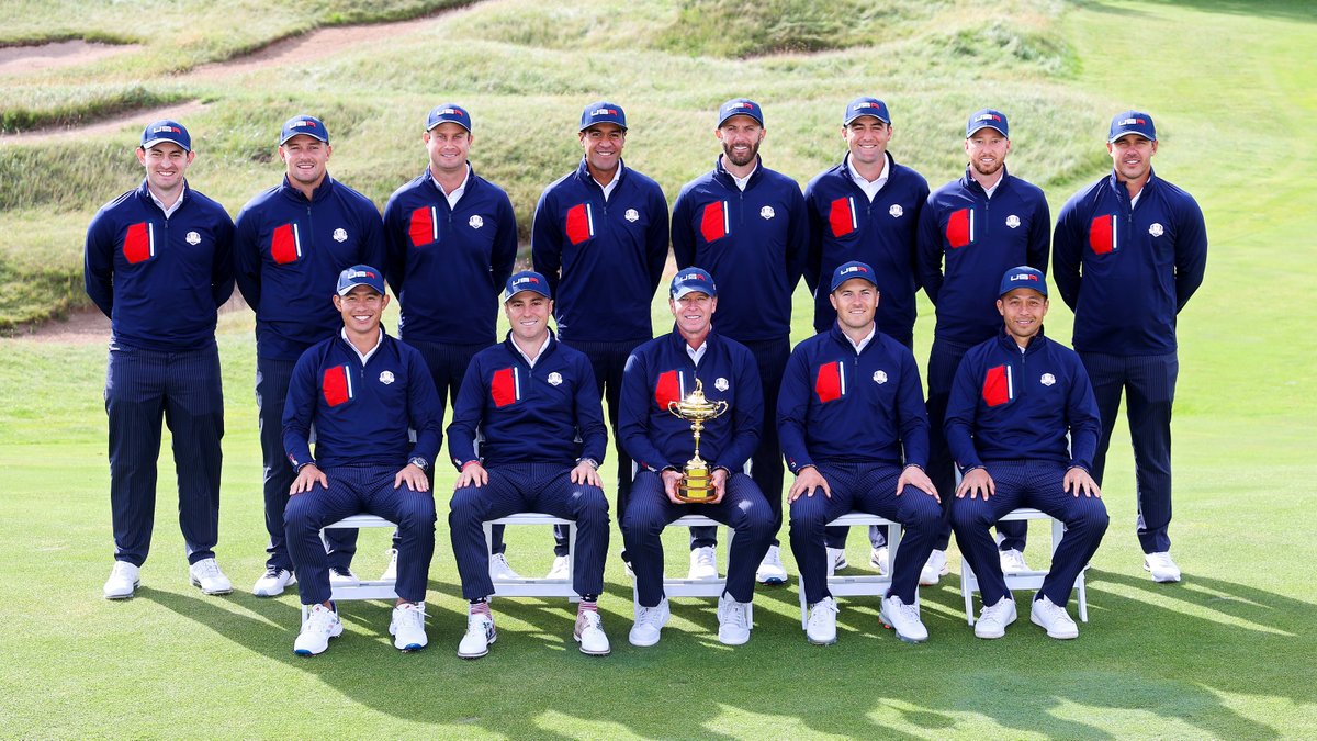 RyderCupUSA's tweet photo. Your 43rd #RyderCupUSA team 🇺🇸🇺🇸🇺🇸 https://t.co/nzhHTE3Ew7