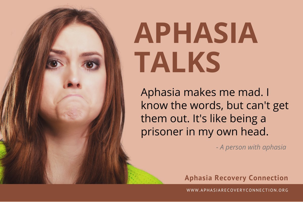ARCaphasia's tweet photo. Imagine...being unable to speak. A person with aphasia shares it feels like, "being a prisoner in my own head." https://t.co/Qi9zFVOB7g