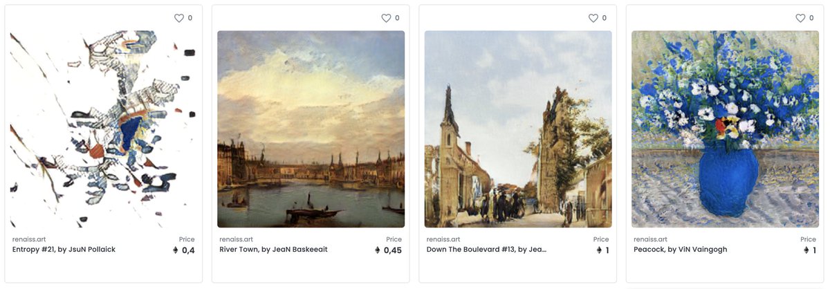 the_n_project_'s tweet photo. * Renaiss-art can be minted by N holders https://t.co/wiCBWb8FIY

* 9 AI artists trained via machine learning with +10,000 pieces of iconic creators.

* Mint price : free
* Renaiss-art can be traded on the secondary market https://t.co/x0Zqb7Kig1

* Built by @renaiss_art https://t.co/V32f4Mbv5d