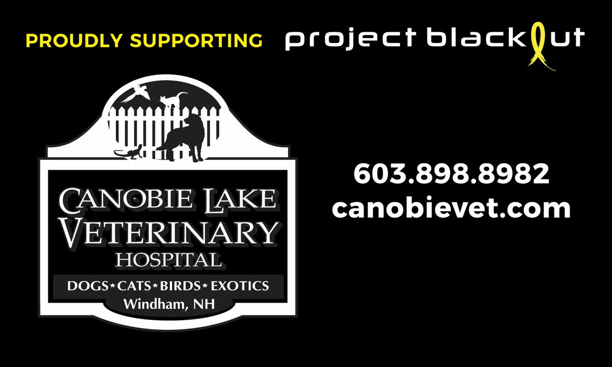 Thank you Canobie Lake Veterinary Hospital for sponsoring Project Blackout for 5 years! We appreciate your dedication to Turning Out The Lights on pediatric cancer and to helping PBO grow! #NHfamily #thankyou #WeLoveOurSponsors #TOTL