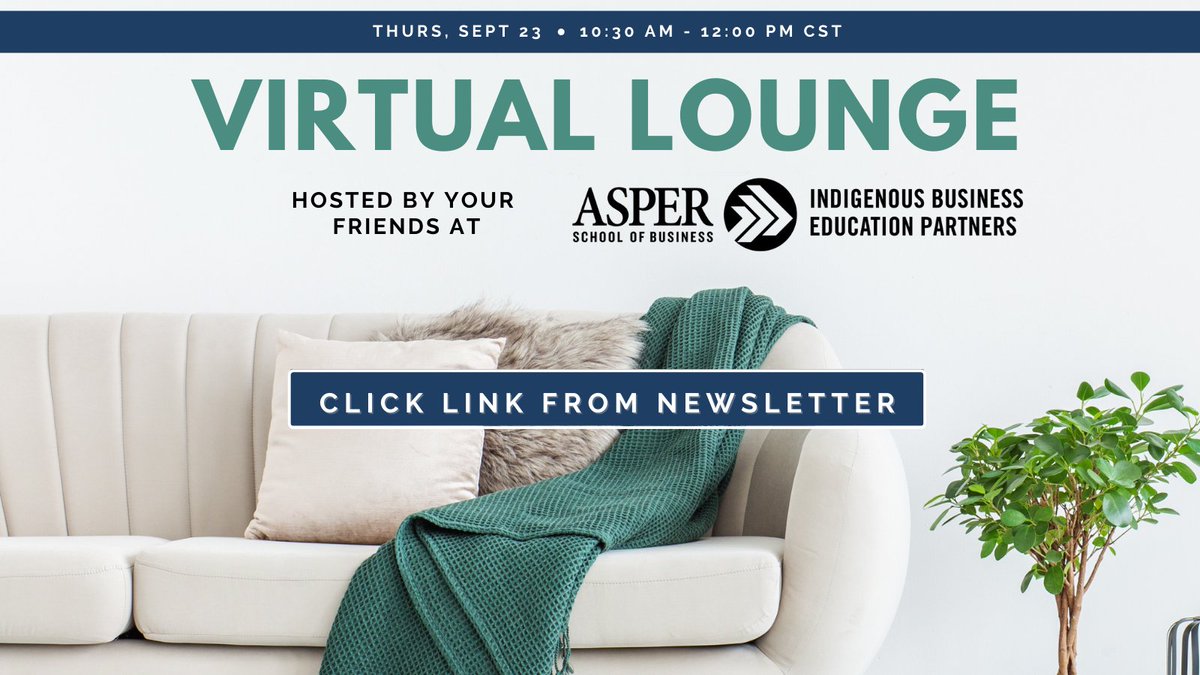 Indigenous Business Education Partners (IBEP) (@ibepasper) on Twitter photo Hello IBEP students! Youโre invited to join the 1st IBEP Virtual Lounge. ๐๏ธ
๐๏ธ ๐๐๐๐๐, ๐๐๐๐ ๐๐๐๐ @ ๐๐:๐๐ ๐๐ - ๐๐ ๐๐
A digital lounge that's inclusive and casual. Drop-in and say hi to your fellow IBEP students.๐
โช๏ธTo Join, Use Link in IBEP Newsletter. Hello IBEP students! Youโre invited to join the 1st IBEP Virtual Lounge. ๐๏ธ
๐๏ธ ๐๐๐๐๐, ๐๐๐๐ ๐๐๐๐ @ ๐๐:๐๐ ๐๐ - ๐๐ ๐๐
A digital lounge that's inclusive and casual. Drop-in and say hi to your fellow IBEP students.๐
โช๏ธTo Join, Use Link in IBEP Newsletter.