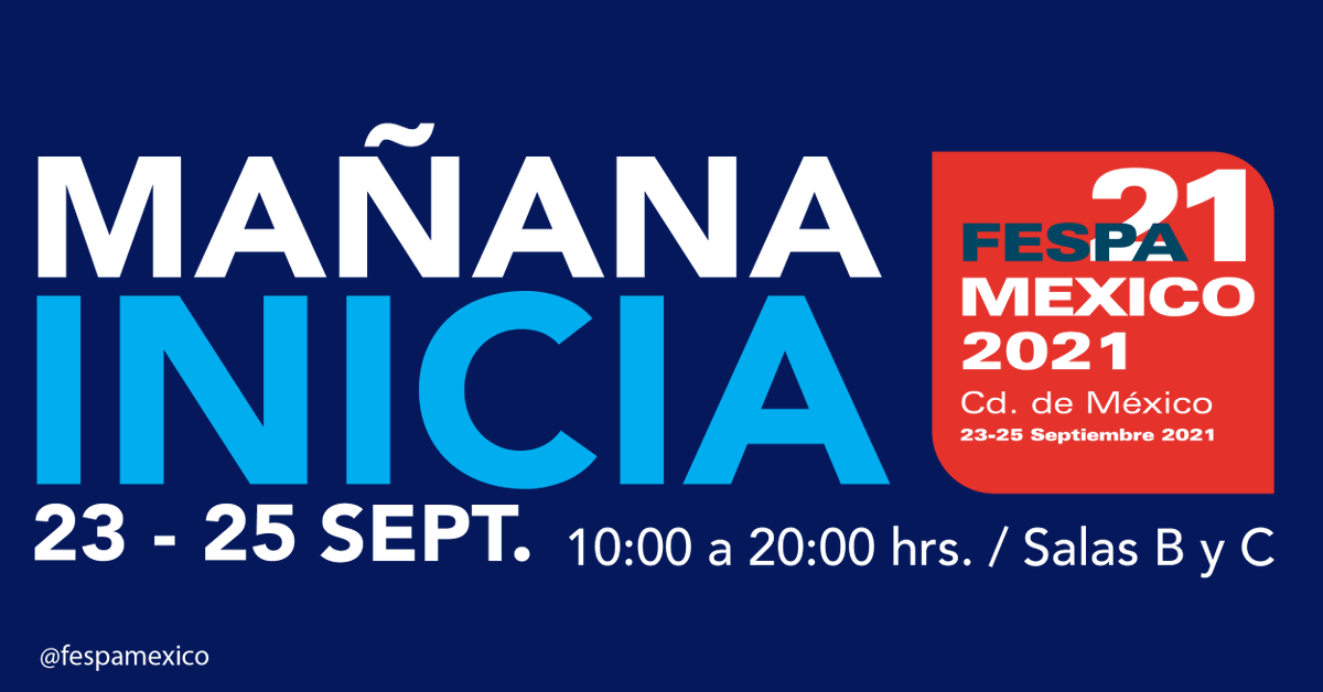 FESPAMexico's tweet photo. ¡Tenemos una cita! Mañana a partir de las 10:00 am en #FESPAMexico.

No esperes más y registrate gratis https://t.co/9RVjXS8MtS

#fespa2021 #fespamexico21 #fespamx #bringingcolourback #fespabrasil #fespaamsterdam https://t.co/BV0rAFQHvP