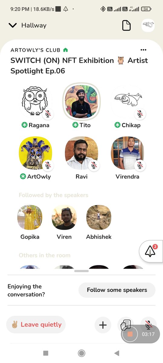 Thanks, everyone for joining in for the artist spotlight as part of SWITCH(ON) Exhibition Ep.06 hosted by ArtOwly.🦉

<a href="/TitoStanleySJ1/">Tito Stanley S.J</a>
Thank you, Tito Stanley for sharing your story with us. 

#hoothoot  #SWITCH_ON
#ArtOwly #NFT #NFTCommunity