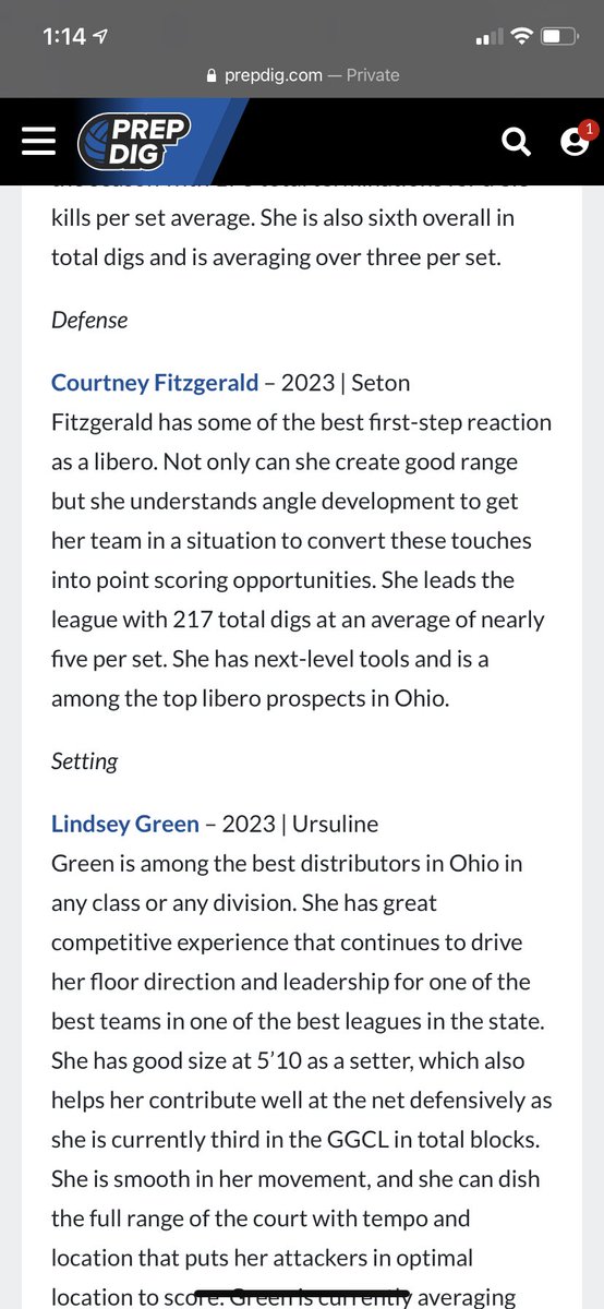 Courtney Fitzgerald (@courtfitz2023) on Twitter photo I feel so fortunate to play in the highly competitive GGCL League and to be surrounded by so many amazing athletes.Thank you <a href="/PrepDigOH/">Prep Dig Ohio</a> for the mention! I feel so fortunate to play in the highly competitive GGCL League and to be surrounded by so many amazing athletes.Thank you <a href="/PrepDigOH/">Prep Dig Ohio</a> for the mention!