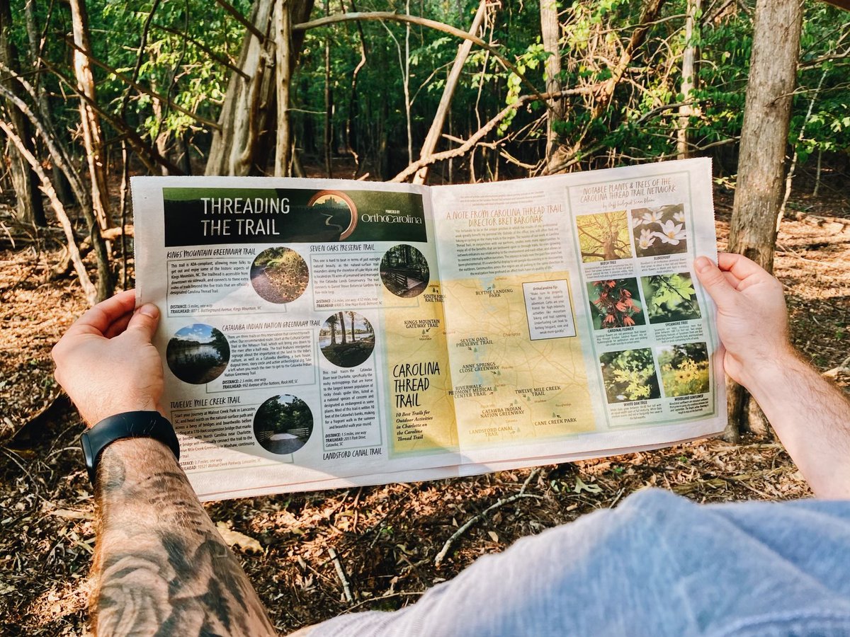 OrthoCarolina's tweet photo. What's the 2nd-best part about @queencitynerve's print paper, besides the exceptional writing? It's FREE!

Grab a copy of The Nerve &amp; check out our #GetOutsidewithOC centerfolds. We've covered 
@ThreadTrail routes &amp; @CRFRiverkeeper -approved activities you need to know! https://t.co/8BLwrfbwbD