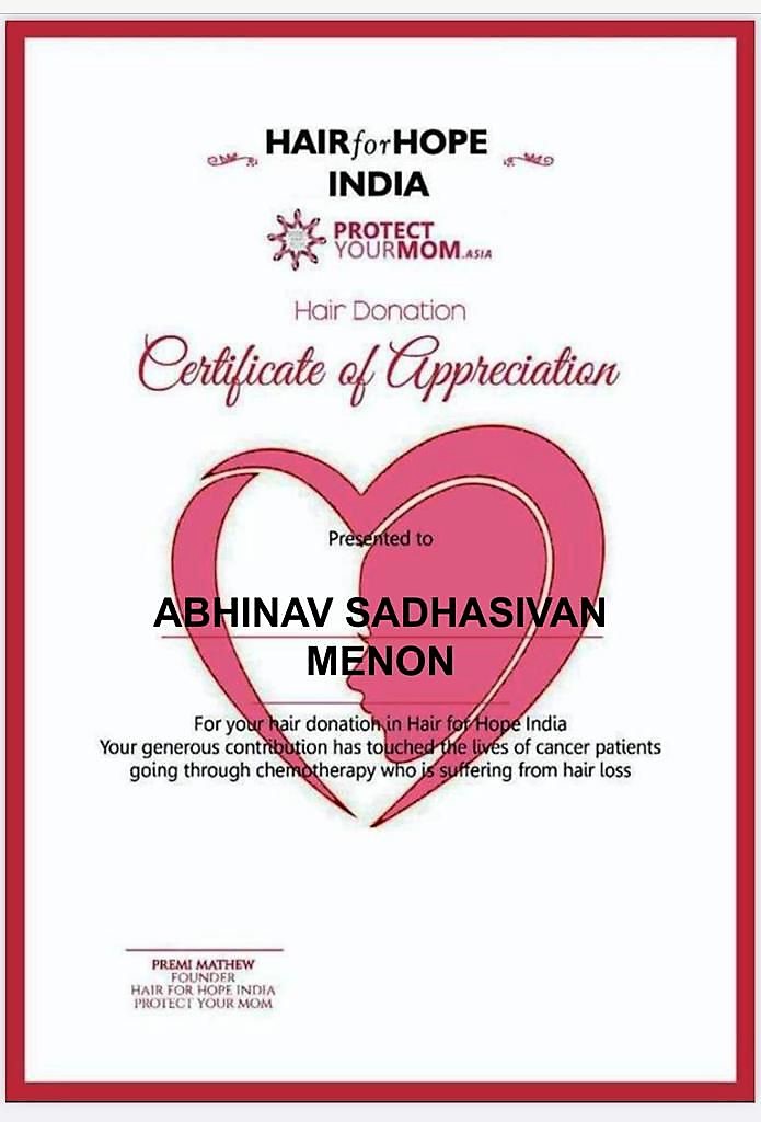 OOB_GEMS's tweet image. What a proud moment for us as Abhivan Menon of 7B donates his locks for such a noble cause -  #HairForHope @MathewPremi #GoodRoleModel #BetterHumanBeing @shjspea @GEMSEducation