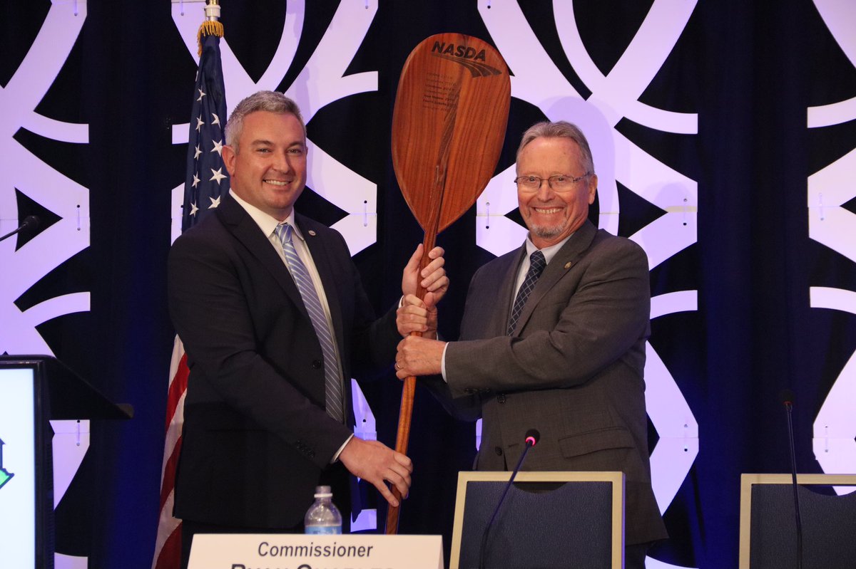 KYAgCommish35's tweet photo. Wrapped up my tenure as @NASDAnews president today by officially welcoming our new CEO Ted McKinney and passing the oar to New York Commissioner of Ag Richard Ball. It’s been an honor to serve this incredible organization. Can’t wait to see where NASDA goes from here! https://t.co/FFdDQICim3
