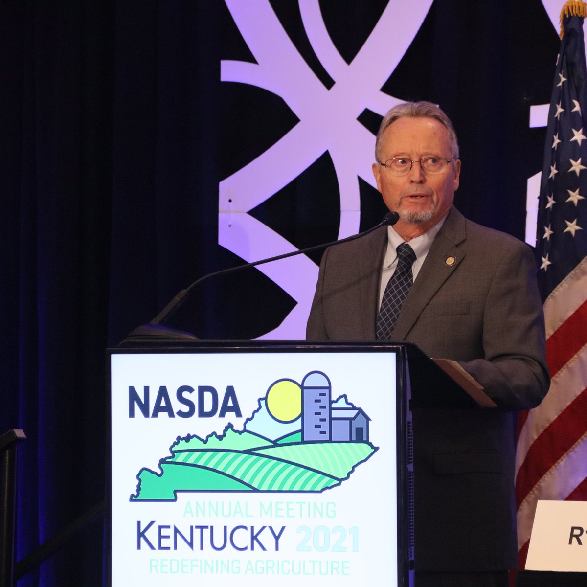 KYAgCommish35's tweet photo. Wrapped up my tenure as @NASDAnews president today by officially welcoming our new CEO Ted McKinney and passing the oar to New York Commissioner of Ag Richard Ball. It’s been an honor to serve this incredible organization. Can’t wait to see where NASDA goes from here! https://t.co/FFdDQICim3