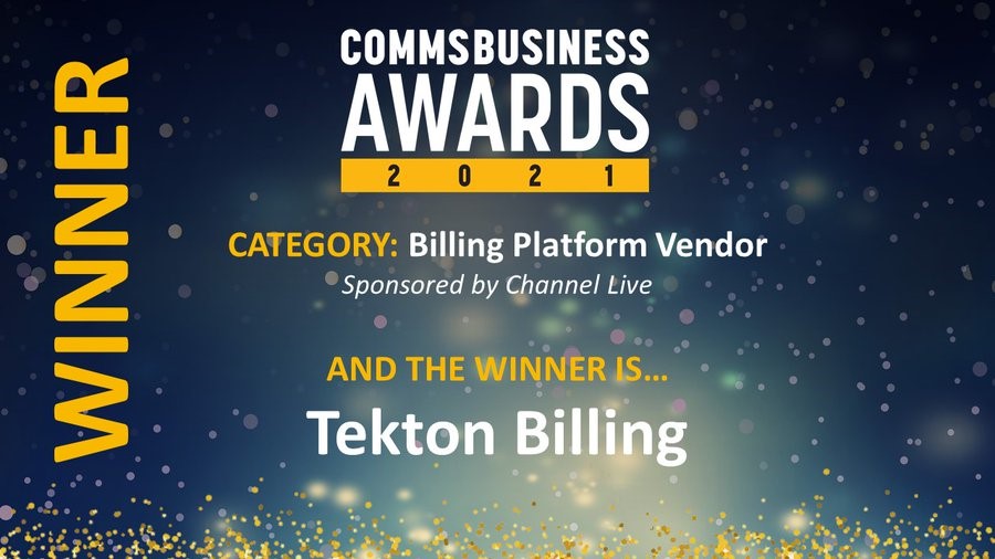 dbfbcomms's tweet photo. A huge congratulations to @tekton_billing who won the ‘Best Billing Platform Vendor’ award for the #BillingPlatform ZOEY, at the Comms Business awards last night! It was great to be there to celebrate with you! | #Billing | #CommsAwards | #Telecommunications | https://t.co/N33ZMpEkNF