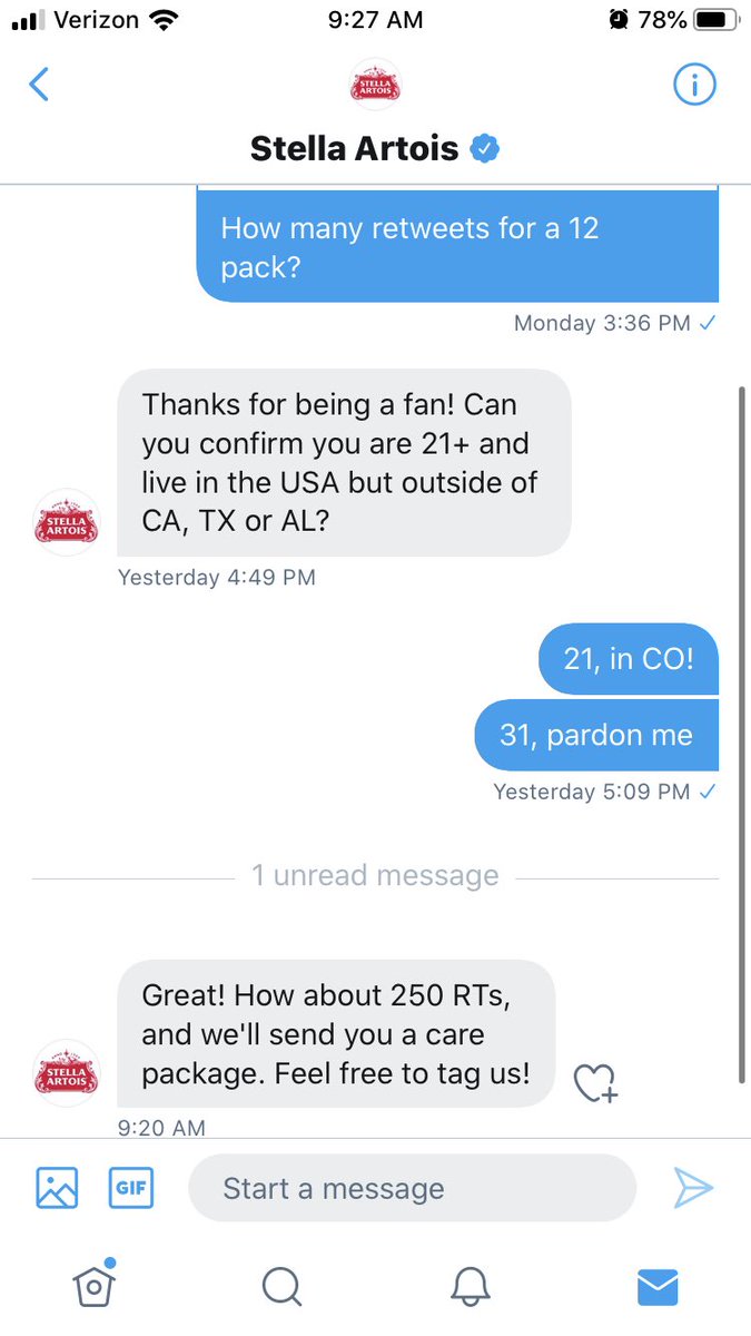 leadofftriples's tweet photo. Help me get to 250 retweets so I can get a @StellaArtois care package https://t.co/Fy84hi96UL