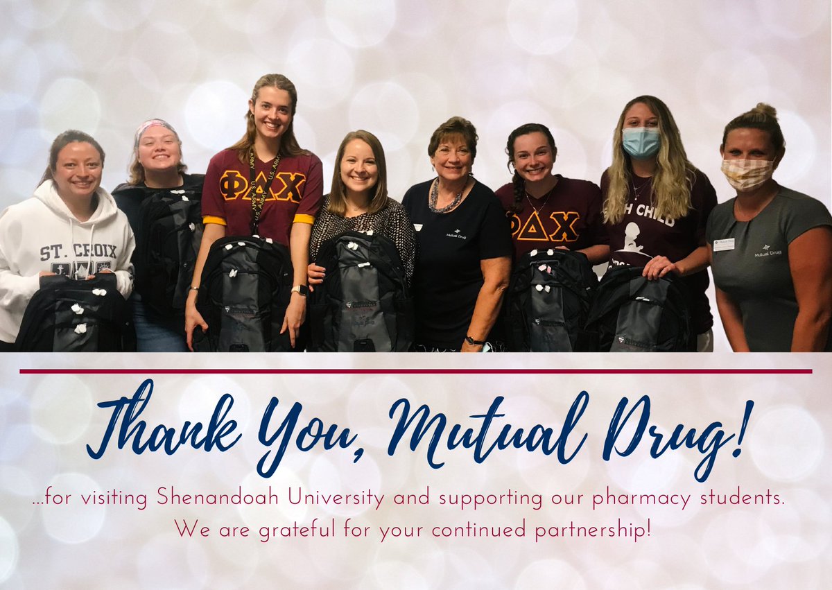 Mutual Drug (@mutualdrug) on Twitter photo We are proud to support the next generation of #PharmStudents! Check out the photo below of <a href="/ShenandoahU/">Shenandoah University</a>’s pharmacy students with their new Mutual Drug swag during our recent visit. We wish everyone the best this school year!
#MutualDrugHasMyBack We are proud to support the next generation of #PharmStudents! Check out the photo below of <a href="/ShenandoahU/">Shenandoah University</a>’s pharmacy students with their new Mutual Drug swag during our recent visit. We wish everyone the best this school year!
#MutualDrugHasMyBack