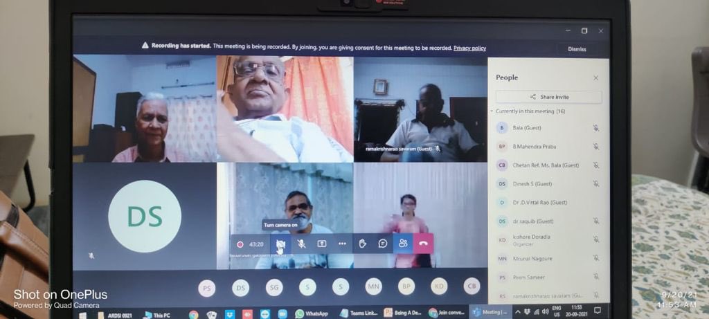 In partnership with Asha Geriatric Psychiatry Clinic, an awareness session for a Senior Citizen Club on 20.09.2021.
.
.
Discussed about Healthy Ageing, Alzheimer’s &amp; Dementia, and Being a Dementia Friend.
.
.
We had so much fun interacting with this lively group!
.
.
#Hyderabad