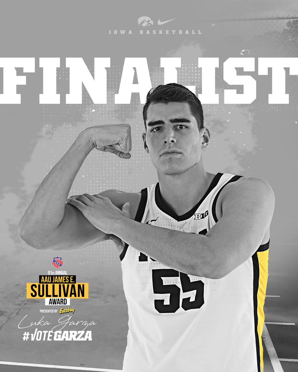 Former Hawkeye, @LukaG_55, is a finalist for the prestigious 2021 #AAUSullivanAward.

VOTE: https://t.co/roumj9Wxb3 

@LeeSpencerlee36 shared the 2020 honor with Oregon's Sabrina Ionescu. https://t.co/qBElcmdy72
