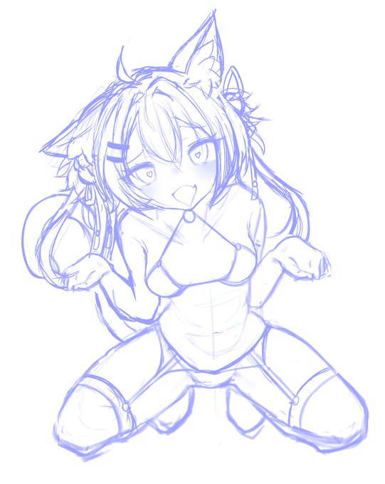 腕あたり修正しながらラフをいくつか作ってる 