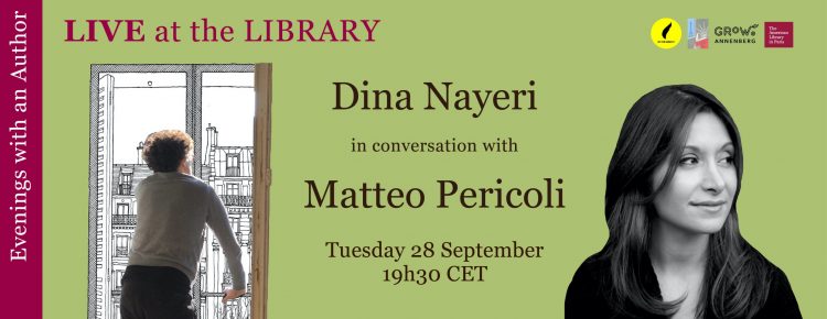 Join writer @DinaNayeri & artist @MatteoPericoli on 28 September for our first in-person event of 2021! Tickets are free but attendance limited to 30 for safety so request yours now: bit.ly/ALP-Nayeri. Co-sponsored by GRoW@Annenberg, @Art4Amnesty & The de Groot Foundation.
