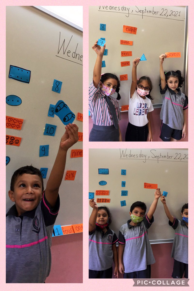 samah_hosna's tweet image. First Graders practiced counting , reading ,and presenting #numbers till 10 by finding the right match!   @MakAishaSchool . #math_is_fun #we_love_math