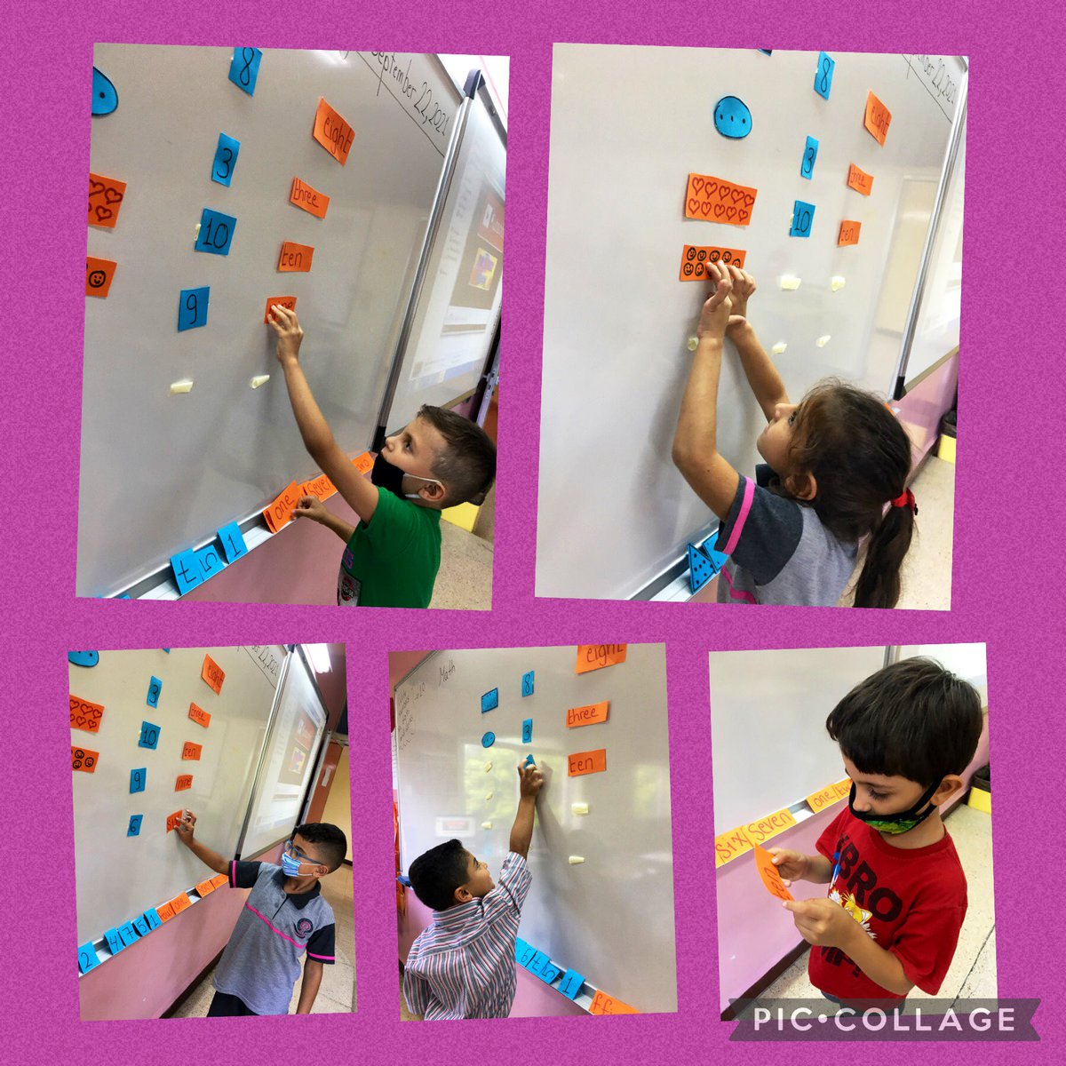 samah_hosna's tweet image. First Graders practiced counting , reading ,and presenting #numbers till 10 by finding the right match!   @MakAishaSchool . #math_is_fun #we_love_math