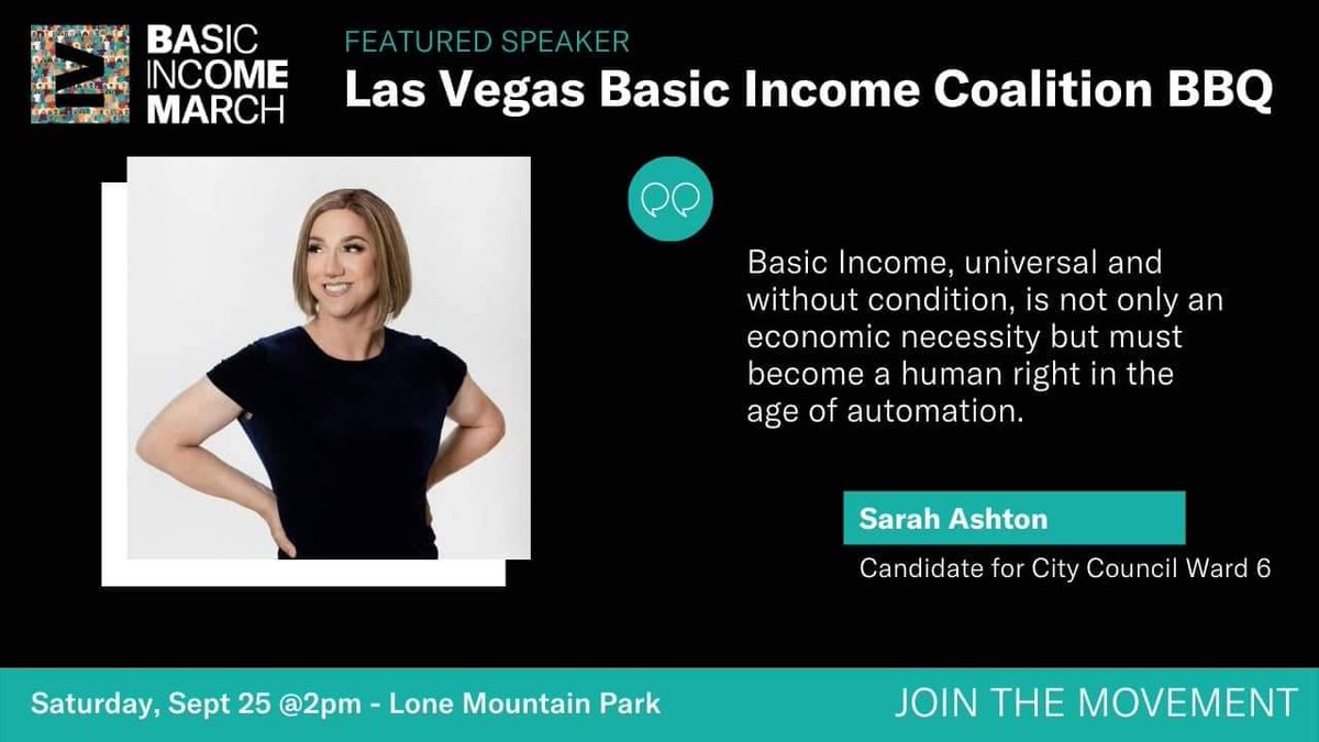 Excited to announce my participation in the #BasicIncomemarch in Las Vegas. Thinking about <a href="/paigethepotato/">Paige Mittnacht</a> , <a href="/JonMunitz/">Jon Munitz</a> , <a href="/WitchesFor/">NO_TO_RIOT_BLOCKCHAIN_BITCOIN_MINE</a> and all my other allies advocating for #UBI .
