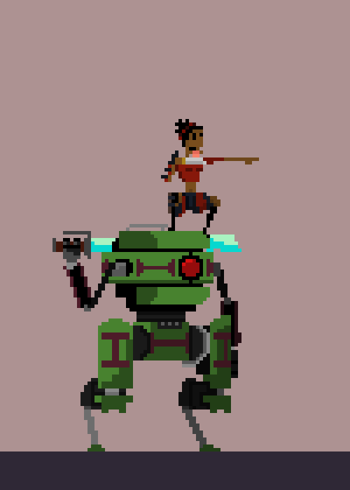 Pixel_Bones's tweet photo. Here's our resident melee expert Caskata Cort’es, able to deflect incoming shots and chase down her foes!
#pixelart #ドット絵 #IndieGameDev #gamedev #indiegames #design #digitalart #GladiusGames #Mecha #characterdesign #sassygirl #Swordtember2021 https://t.co/fi6jdALnMG