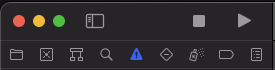 coderguyfrank's tweet image. #Xcode13 Now featuring swapped play and stop buttons... wut...