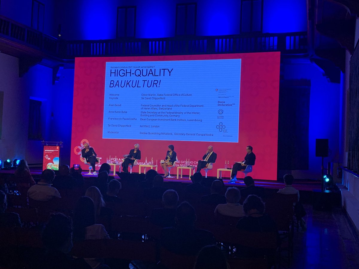 AndrewSPotts's tweet photo. “The shame is we’ve isolated ourselves” —#DavidChipperfield on whether architects & cultural heritage advocates understand their role in climate action. We must, he says, speak to the basic question of what “quality of life” means —at #EuropeanHeritageSummit.
#DavosDeclaration https://t.co/8YbgBQm5BP