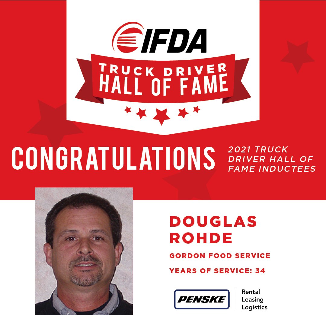 IFDA's tweet photo. Congrats to Douglas Rohde of Gordon Food Service! Douglas said about being nominated, "I was surprised and was just doing my job and had no idea anyone was watching." @GFSDelivers Gordon Food Service Gordon Food Service #DRIVESafeAct #truckdrivers #supplychain #driversafety https://t.co/btTlV8la38