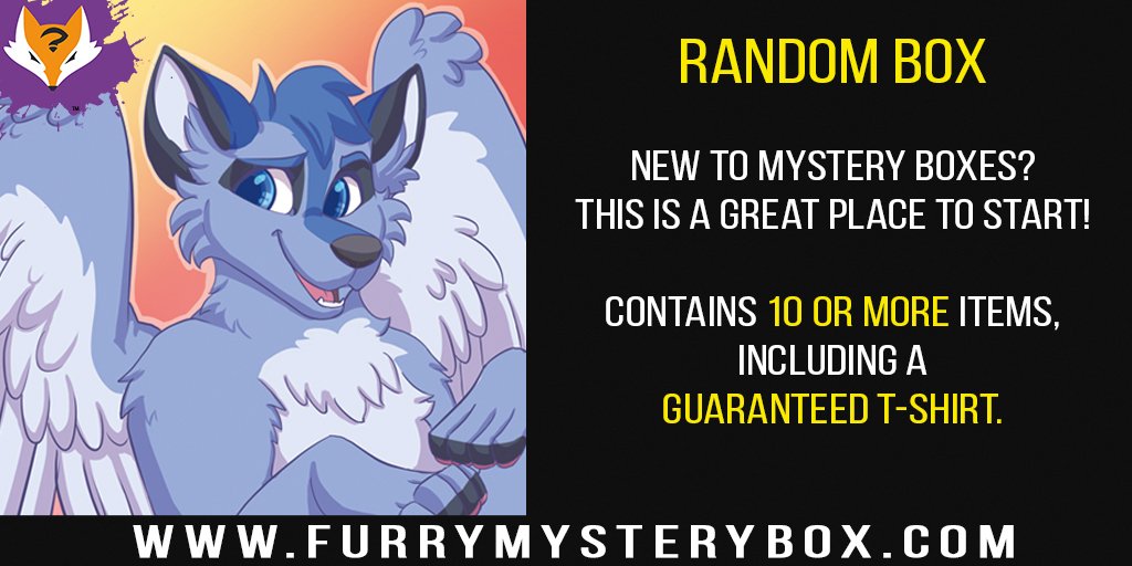 furrymysterybox's tweet photo. Random Box
New to Mystery Boxes? This is a great place to start!
Contains 10 or more items, Including a guaranteed T-Shirt.
https://t.co/ISVnq1cORj
#FurryMysteryBox #Furry #Mystery #FMB #RingtailCafe #AtConBox #Random #Tshirts #enamelpin #Plush #KeyChain https://t.co/JVtee3M0wn