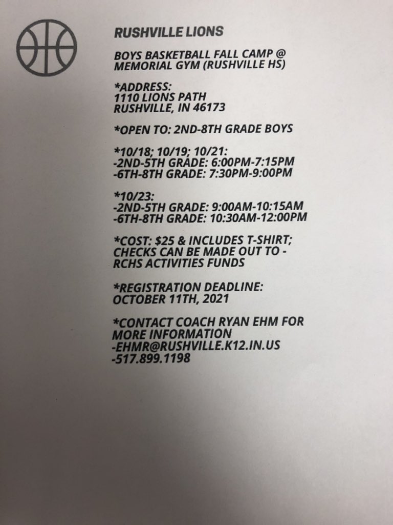 Lion Basketball Fall Camp: