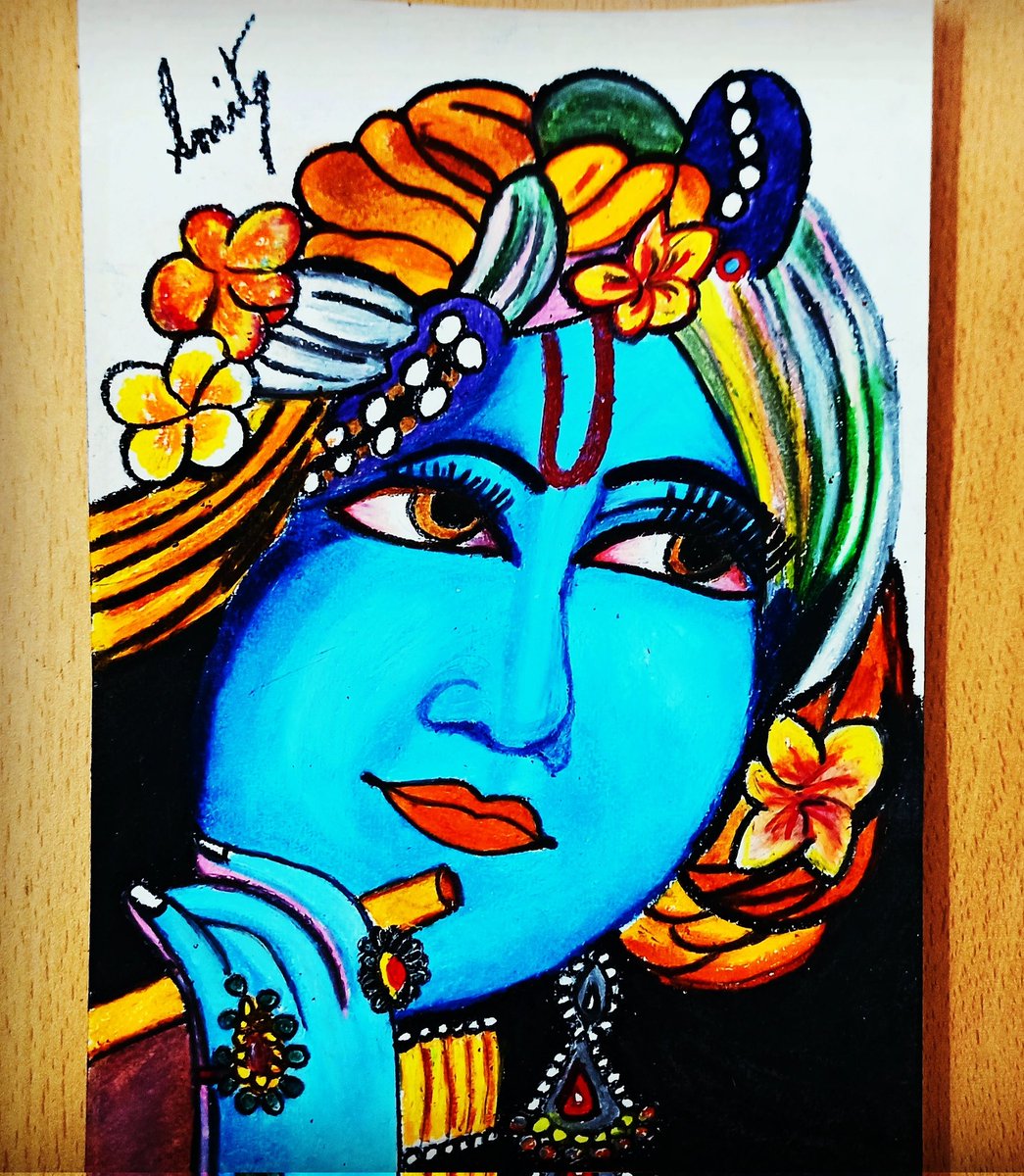 KuchDilKi's tweet photo. Trust him when his answer is WAIT ...💛
#paintkrishna #oilpainting #paintforlife #paintingheals
@Monique_essence here is your Krishna 🙌🌸✨ https://t.co/rw9eSCtUqr