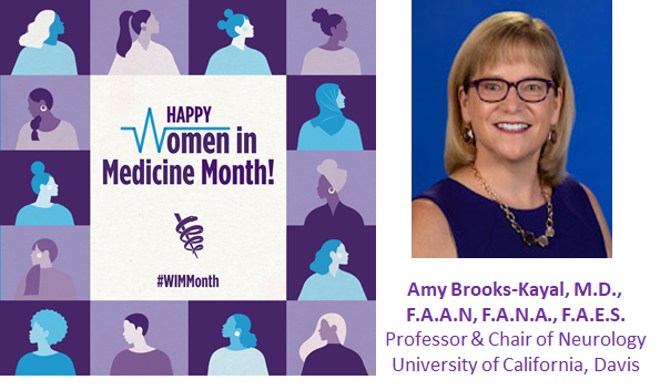 #WomenInMedicineMonth celebrates Department of Neurology Chair @UCDavisMed Dr. Amy Brooks-Kayal @KayalAmy who is internationally recognized for her research in the mechanisms of and new therapies for epilepsy & as a leader for #WomenInNeurology