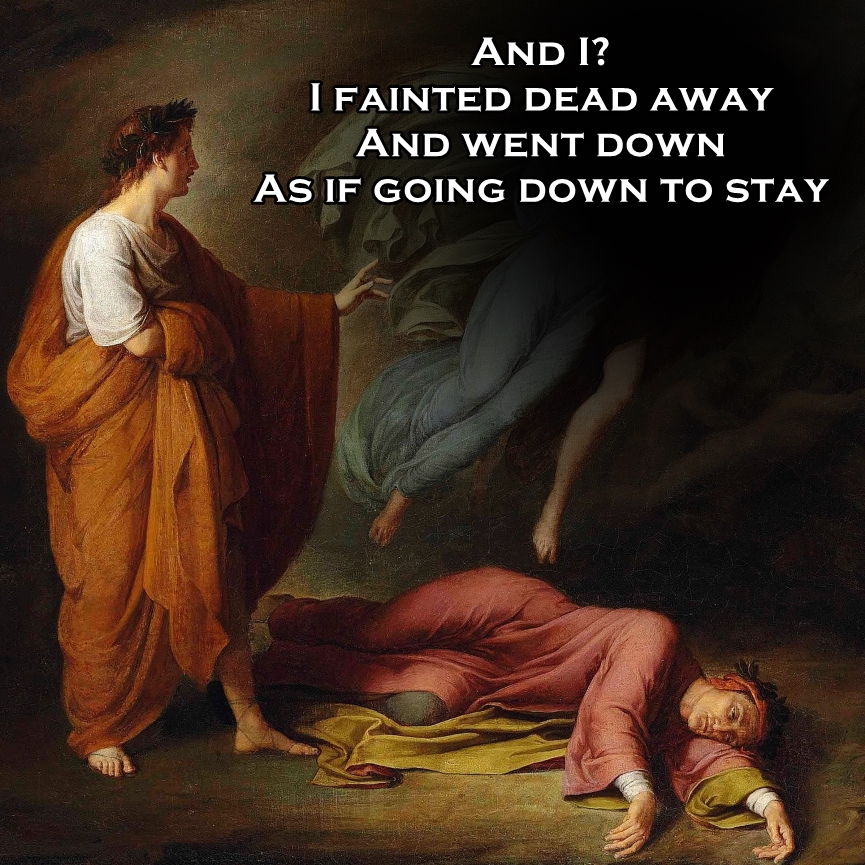 MythicPath's tweet image. The essential question of any hero’s journey: “What qualities will you have to find within yourself to go on?” For Dante, one of these is emotional resilience, as my coach @debrabmaldonado states. He faints several times at what he finds in Hell, but he must move on.