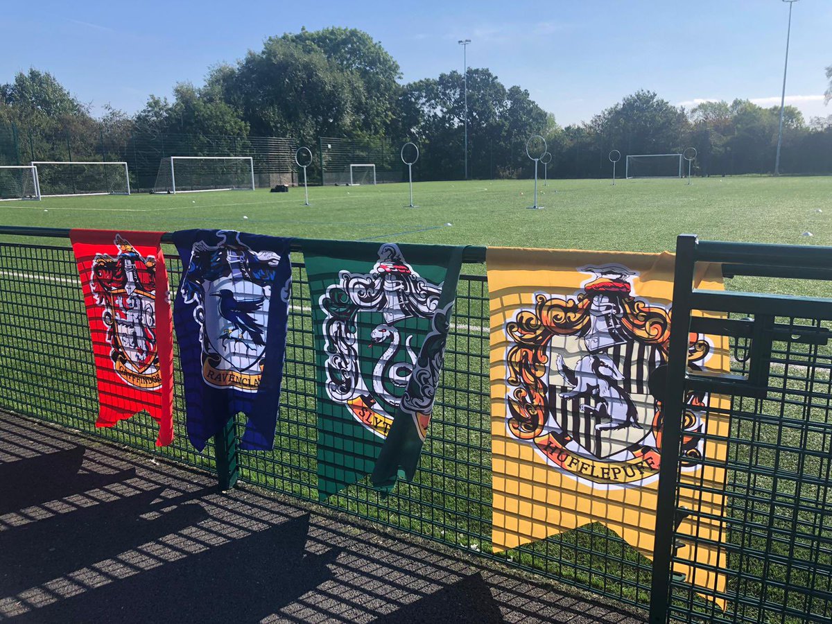 Wonderous display of wizardry and sporting prowess as #woodfielda introduced Quidditch to Year 6… #sortinghat #houses #Gryffindor #Hufflepuff #Slytherin #Ravenclaw #Quidditch #physicaleducation #Reading