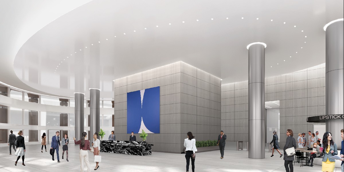 SLGreen's tweet photo. The iconic “Lipstick Building” at 885 Third Avenue will debut a new look with an upgraded lobby and quintessential city views from the massive 10th-floor rooftop terrace. 
Learn more: https://t.co/5Hqm8ZdizS https://t.co/Soqo5gsTN3
