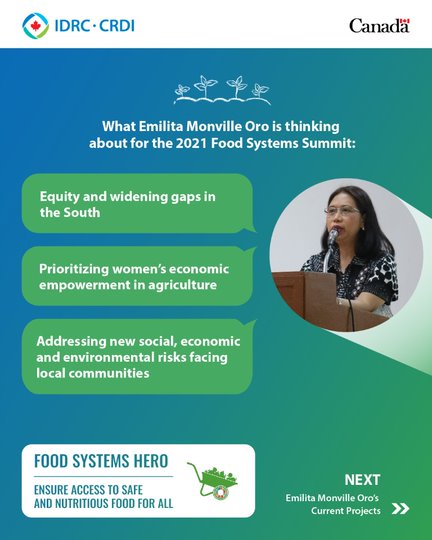 Have you met the #UNFSS #FoodSystemsHero and <a href="/IIRR/">IIRR</a> Country Director for the Philippines <a href="/EmilyMonville/">Emily Monville Oro</a>? Her work in nutrition, scaling, family farming, and women’s empowerment is transforming food systems in the best way. Learn more: bit.ly/39wblCd
