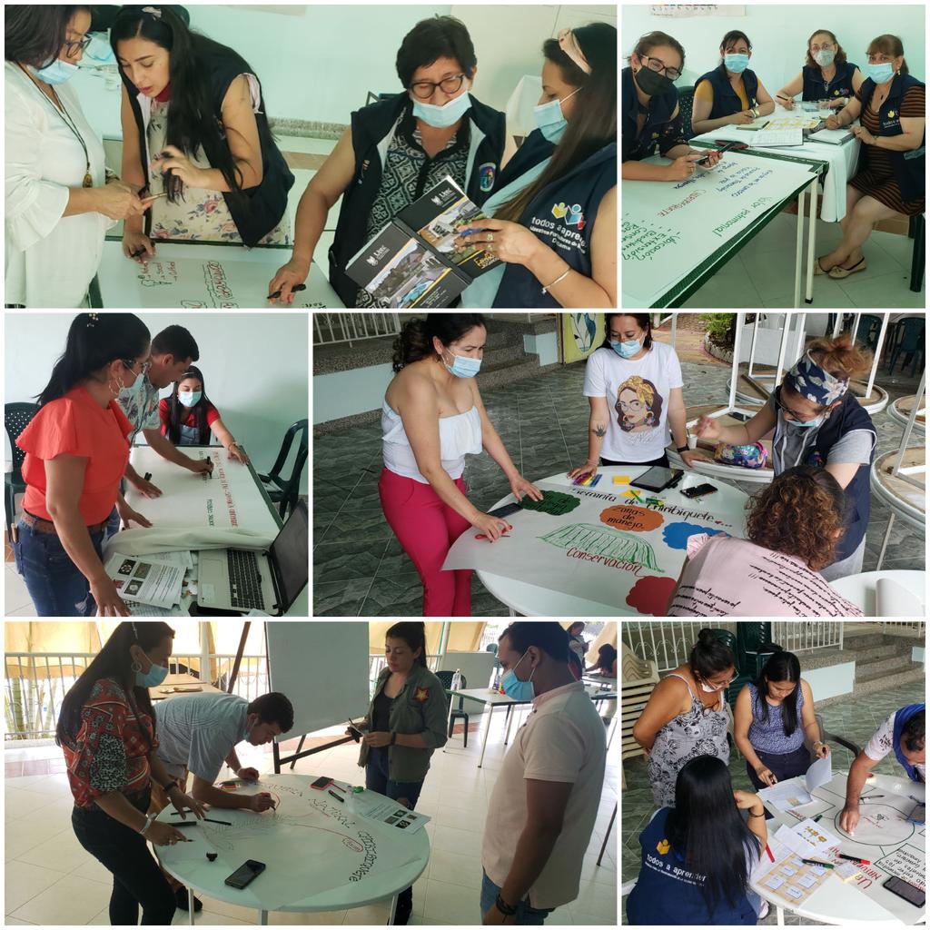 ingridpcalderon's tweet photo. Realizamos con los tutores @PTA_Colombia de #Guaviare #Duitama y #Sogamoso el taller y la STS sobre arqueología textual y los organizadores gráficos para elaborar textos expositivos. Nos encantó conocer las experiencias de los tutores de #Guaviare en la serranía de Chiribiquete. https://t.co/NDZkxtMpvt
