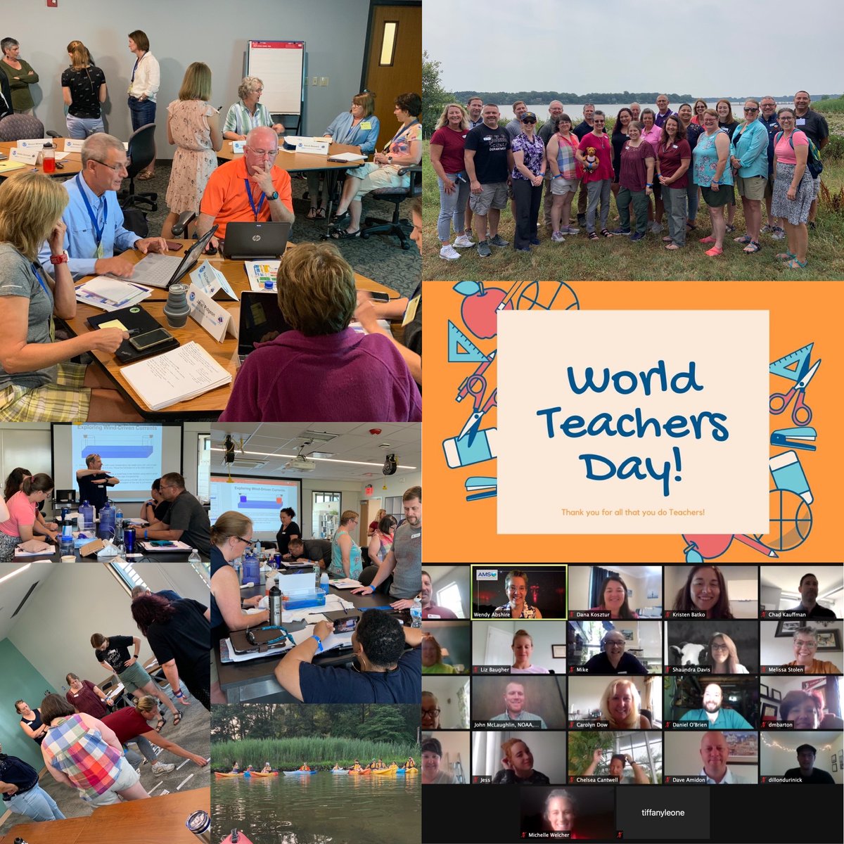 AMSeducation's tweet photo. On #WorldTeacherDay we want to thank the thousands of teachers that have come through our #Datastreme programs and help contribute to #scienceliteracy in the classroom in #weather, #ocean and #climate courses. Thank you for all your dedication and passion! https://t.co/4QCzqMuhvc
