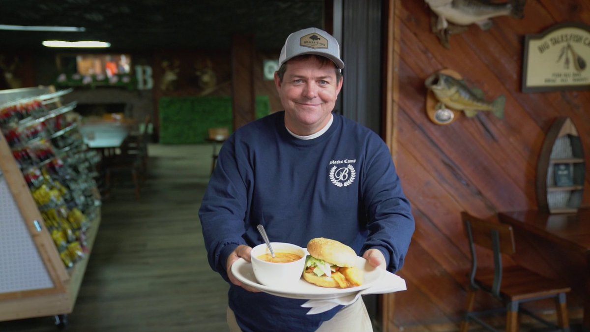 SCETV's tweet photo. From dirt roads to back roads, every path leads to delicious food when trekking the Palmetto State. NEW EPISODE of #BackroadBites featuring Blacks Camp and Restaurant! Tune in Thursday at 1 pm on the #SCETV Facebook page! #SCETVdigital https://t.co/XJsr1qFJ14