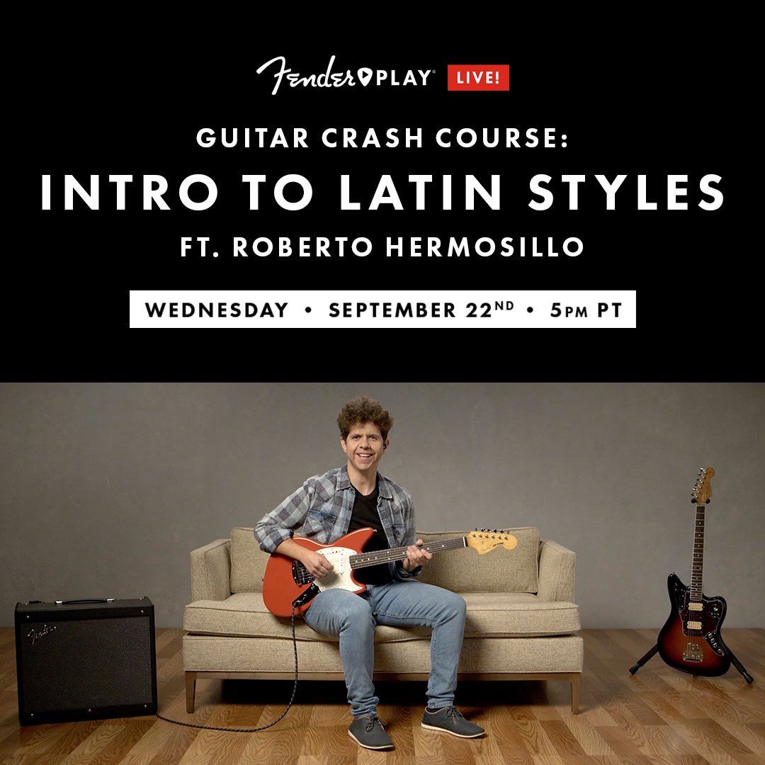 soyrobert0's tweet photo. Tune in on @fender and @fenderplay Facebook and YouTube for an awesome talk on #latinmusic it’s going to be amazing!! https://t.co/n0HmSkhili