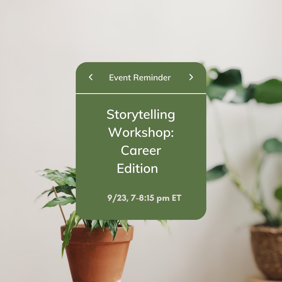 Join us tomorrow night for an interactive workshop that will help you hone your career story! 
eventbrite.com/e/storytelling…

#storytelling #workshop #socialimpact