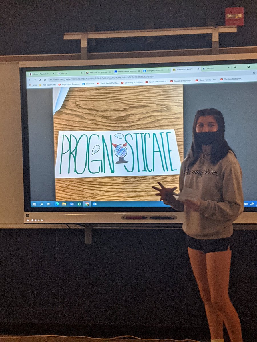 MieschTodd's tweet photo. LA9 students are explaining vocabulary words by creating the word doing its definition. @RHSFalcons @rochcommschools
#paradox #prognosticate #eminent # https://t.co/RZKWfyL9sC