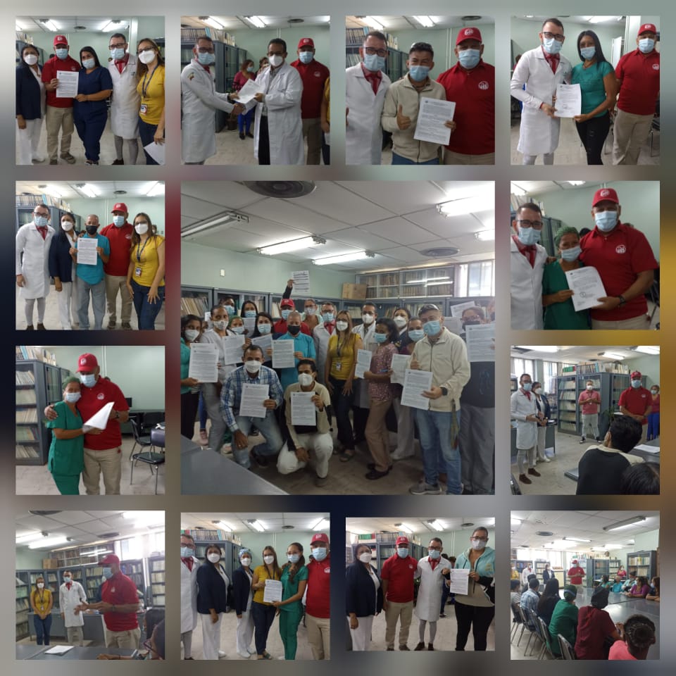 HMPC1970IVSS's tweet photo. Gracias a la gestión de nuestra Presidenta @MagaGutierrezV y a la Dirección General de Recursos Humanos se realizó la entrega de 34 Providencias y Contratos, incorporando personal en áreas de Enfermería, Radiología, Almacén, Administración @ivssoficial @NicolasMaduro #avanzando https://t.co/TGkokmZRKz